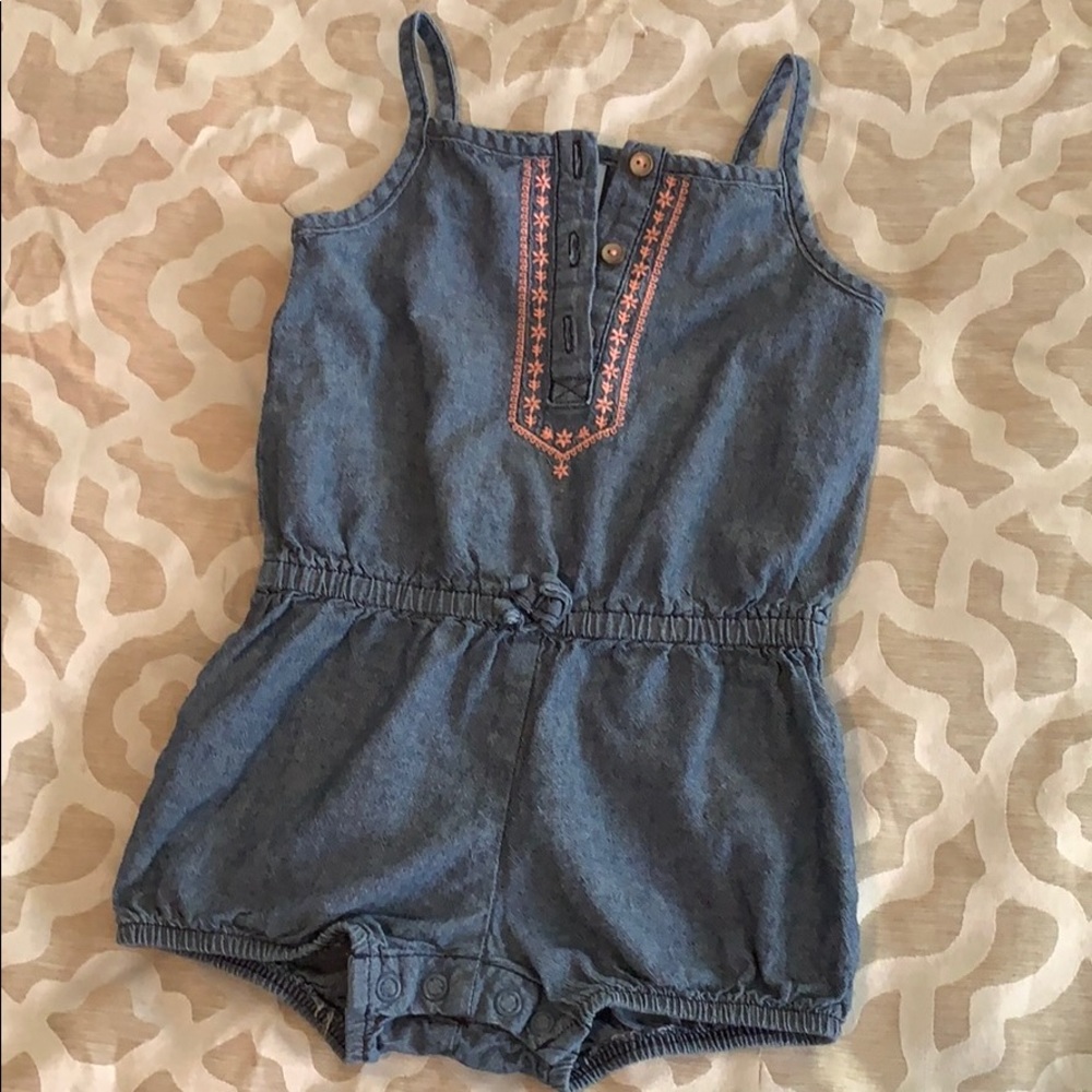 18M Baby Girl Denim Romper